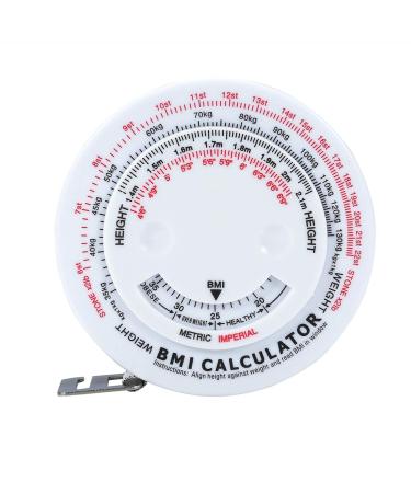 Body Measure Tape - Index Round Fat Measurement Fitness Measuring Body Retractable Tape Arms Chest Thigh or Waist Measuring Tape Fitness Goals BMI Calculator