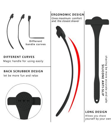 Back Shaver for Men - Long Handle Hair & Body Shaver with Safety Blade Technology | Wet & Dry Use - Buy Online on GoSupps.com