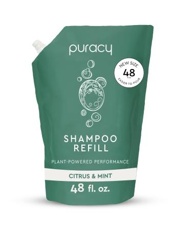 Puracy Daily Shampoo Refill - Perfect Hair, Pure Ingredients - Gently Clarifying for All Hair & Scalp Types, Enriched with Rosemary Oil to Stimulate Hair Growth, 98.5% SuperPlant Ingredients, 48 Oz 48 Fl Oz (Pack of 1)