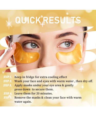 24k Gold Eye Mask - Collagen Under Eye Patches 24k Gold Eye Patches For Puffy Eyes And Dark Circles Effectively Improving Eye Bags Fine Lines And Wrinkles - 24k Gold Eye Masks Skincare(12Pair) - Buy Online on GoSupps.com