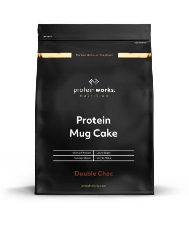 Protein Works - Protein Mug Cake Mix | 150 Calorie Cake | Protein Mug Cake Mix | High Protein Low Sugar Cake Snack | 11 Servings | Double Choc | 500g Double-Chocolate 500g - Buy Online on GoSupps.com