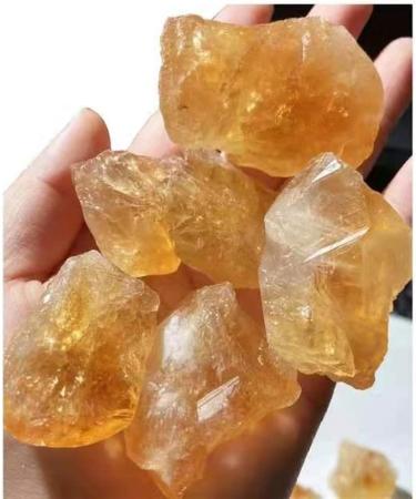 Crystal 4pc Brazil Natural Raw Citrine Quartz Stones for Rough ningxiao - Buy Online on GoSupps.com