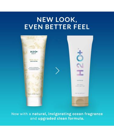 H2O+ Sea Salt Body Butter with Murumuru & Shea Butter - Non-Greasy, Fast-Absorbing, Paraben-Free - Sea Salt & Peppermint Scent - Buy Online on GoSupps.com