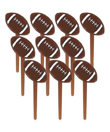 Football Plastic Picks - 3", 36 Pcs 36 Count (Pack of 1)