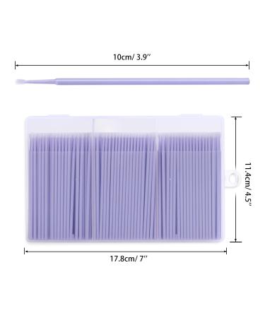 Jassins Micro Applicator Brush - 400 Pieces for Eyelash Extensions & Makeup Application | Precision Fussy Swabs in Light Violet - Buy Online on GoSupps.com