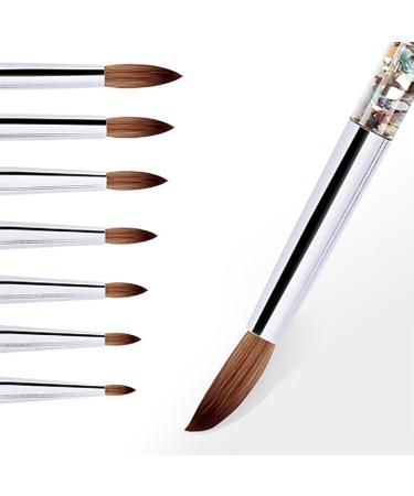 Yangyou 2Pc Rose Gold Kolinsky Sable Acrylic Nail Brush with Liquid Flow Glitter Nail Art Brush for Nail Art Tool 10 - Buy Online on GoSupps.com