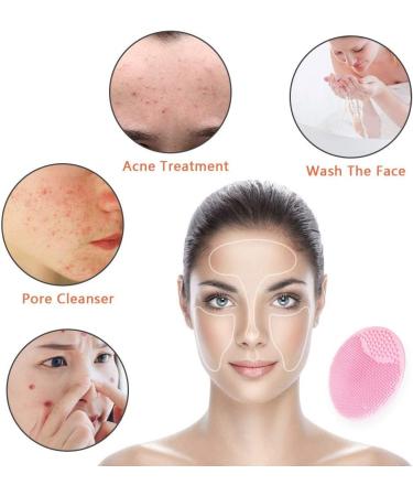 10PCS Silicone Facial Cleansing Brush - Gentle Face Scrub Clean Brush for Acne and Blackheads Removal - Ideal for Sensitive and Dry Skin - Buy Online on GoSupps.com
