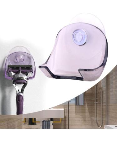 Strong Suction Cup Razor Holder Hook - No Drilling Bathroom Organizer for Razors | Transparent Wall Hook for Kitchen & Bathroom - Buy Online on GoSupps.com