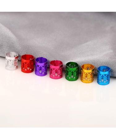 AMASAWA 70-Piece Dreadlocks Metal Hair Cuffs & Colorful Pearls - Vibrant Hair Accessories for Braids & Dreadlocks - Buy Online on GoSupps.com