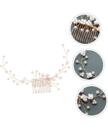 MAGICLULU Bridal Hair Comb Bridal Pearl Headwear Pearl Hair Comb Handmade Headwear Decor Pearl Headdress Bride Hair Comb Wedding Hair Comb Pearl Headpiece Bridal Headdress Hair Accessories - Buy Online on GoSupps.com