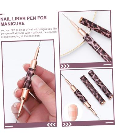 FRCOLOR Leopard Print Double-ended Nail Art Pen Flamingo Scrunchies Nail Liner Pen for Drawing Nail Art Liner Pen Tanning Stickers Nail Liner Brush Draw a Line Nail Glue Metal - Buy Online on GoSupps.com
