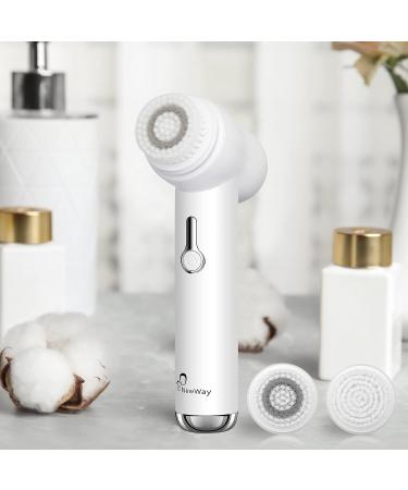 Rechargeable Waterproof Facial Cleansing Brush | 2 Brush Heads | Sonic & Rotation | Exfoliating Blackhead Removal | 3 Vibrating Settings - Buy Online on GoSupps.com
