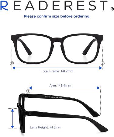 Readerest Blue Light Blocking Reading Glasses | 0.75 Magnification | Anti Glare | Anti Eyestrain | UV Protection | Stylish Computer Glasses for Men and Women - Buy Online on GoSupps.com