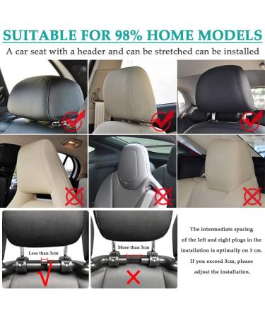Premium Car Seat Headrest Pillow for Adults & Kids - Adjustable Neck Support for Travel - Black - Buy Online on GoSupps.com