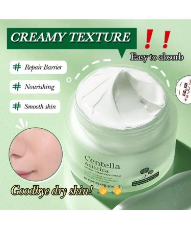 Centella Cream 50g - 5X Centella Asiatica Activity Quick Soothing Dryness Tender Skin Repair Barrier Damage Anti-Acne Hydrating Organic Centella Face Cream - Buy Online on GoSupps.com