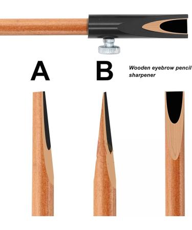 Aluminium Alloy Eyebrow Pencil Sharpener U Shape Slot Lightweight Easy Grip Detachable Cover for Beginners Makeup Artists Microblading Professionals (Black) - Buy Online on GoSupps.com