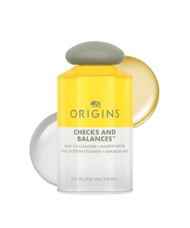 Origins Checks and Balances Milky Oil Cleanser + Makeup Melter | Adoucit la peau et limine le maquillage | Contient du squalane et de la glyc rine d origine v g tale