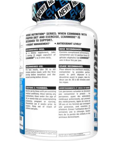 Appetite Suppressant for Weight Loss Support - EVL Garcinia Cambogia Weight Loss Supplement with Green Tea Extract and CLA Fat Burner Supporting Ingredients to Complement Diet & Exercise - 50 Servings Leanmode - Buy Online on GoSupps.com