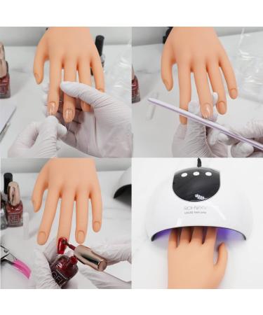 Fushen Acrylic Nail Practice Hand - Nude | Mannequin Hand for Nail Tech Training & Manicure Practice - Buy Online on GoSupps.com