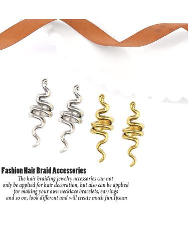 Naiska 20PCS Loc Snake Hair Jewelry for Women & Men - Gold & Silver Hair Beads, Coils, Clips, Rings, Cuffs - DIY Decoration - Buy Online on GoSupps.com