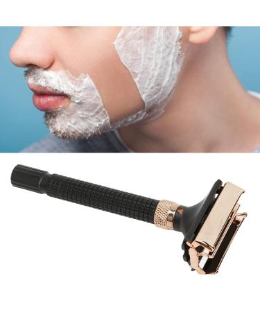 Metal Safety Razor Replacement Handle - Long Reusable Double-Sided Shaving Handle for Men & Women - Sleek Black Design - Buy Online on GoSupps.com