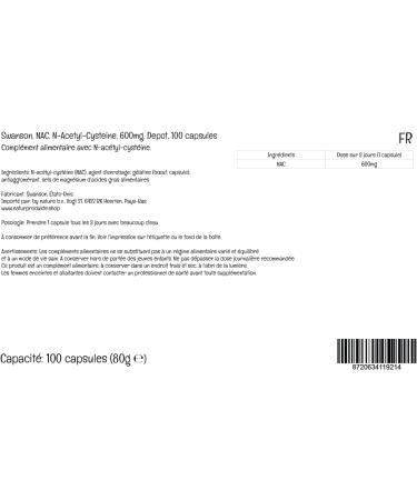Soy-Free NAC 600mg Depot 100 Capsules | High-Dose Lab-Tested | Gluten-Free Non-GMO | Swanson - Buy Online on GoSupps.com