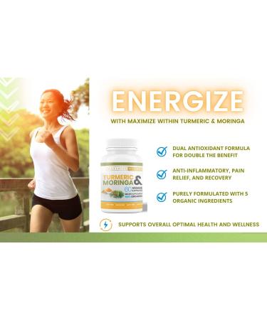 Turmeric Curcumin with Moringa - Supports Inflammatory Response & Joint Discomfort - 95% Curcuminoids - 60 Capsules - Buy Online on GoSupps.com