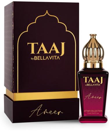 Bloom Beauty Bella Vita Luxury TAAJ Ameer Attar with Lemon Tonka Vanilla & Patchouli for Men and Women|Alcohol-Free Roll On Musky Long Lasting Fragrance 12 ML - Buy Online on GoSupps.com