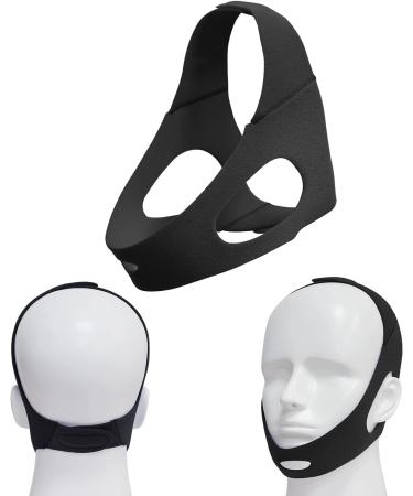 2023 Upgraded Adjustable Anti Snoring Chin Strap - Stop Snoring & Dry Mouth - Sleep Aid Device for Men and Women (Black) - Buy Online on GoSupps.com