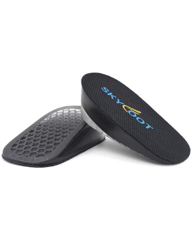 Skyfoot's Height Increase Insole, Heel Lifts for Shoes, Gel Lift Inserts for Men and Women (Large-1.4" Height(Black))