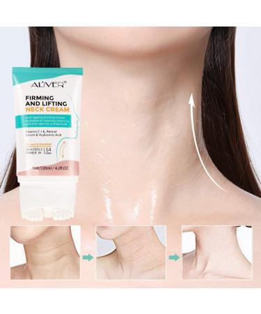 Neck Tightening Cream with Retinol & Hyaluronic Acid - Firm & Lift Loose Skin - Anti-Aging Lotion for Face & Body - 4.2oz - Buy Online on GoSupps.com