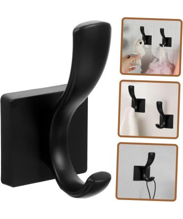 Cabilock 3pcs Single Clothes Hook Clothing Storage Hooks Coat Hooks Towel Hook Coat Rack Aluminum Alloy Black - Buy Online on GoSupps.com