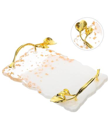 Baluue Resin Nail Art Palette | Gold Handle Nail Holder & Mixing Tool for Gel Nails | Versatile Makeup & Dessert Display Board - Buy Online on GoSupps.com