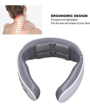 U-Shaped Heated Neck Massager Cushion - Soft Electrical Massage Pillow for Home & Travel - Buy Online on GoSupps.com