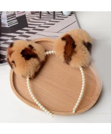 amangul Womens Animal for Ears Hair Hoop Pearl Headband Kitten Ears Hairband Halloween Party Hair Hoops Anime Cosplay Fancy(1) - Buy Online on GoSupps.com