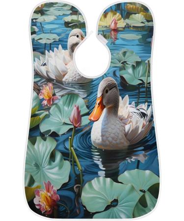 Pond Lotus Leaf Duck Beard Bib Apron | Beard Hair Catcher for Men | Perfect Father's Day Anniversary & Christmas Gift for Dad & Husband | 2 Suction Cups Included - Buy Online on GoSupps.com