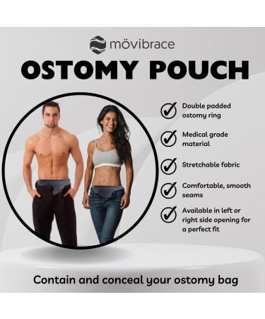 Movibrace Ostomy Stoma Pouch - Concealment for Colostomy Ileostomy & Urostomy - Right Large - Buy Online on GoSupps.com