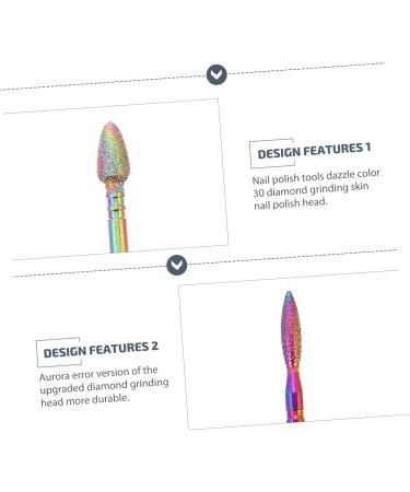 Healeved 1 Set Nail Polisher Pedicure Polishing Tool Grinding Nails Drill Nail Kits Manicure Drill Bits Cuticle Nail Art Kit Nail Grinding Accessories To Rotate Clean Manicure Tools Diamond - Buy Online on GoSupps.com
