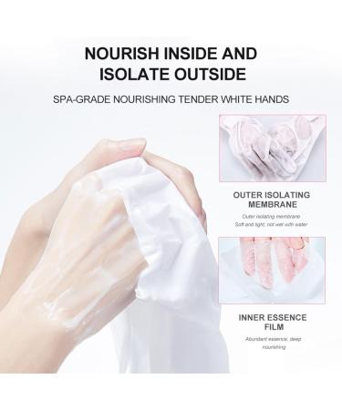 Hand Spa Mask for Dry, Aging Hands - Moisturizing Gloves for Intense Skin Repair - 5 Pairs - Buy Online on GoSupps.com