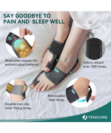 TENICORE Adjustable Bunion Corrector Toe Straightener - Double Non-slip Strap, Day Night Support for Women & Men - Buy Online on GoSupps.com