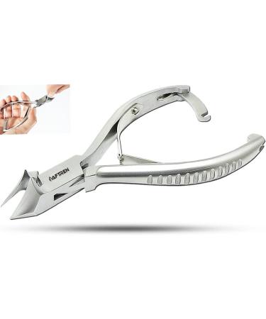 AFTREN 14cm Thick Ingrown Toenail Nippers Professional Nail Clippers Nail Clippers J2 Stainless Steel Pedicure Tools (Silver 5.5 Inch) Silver 5.5 Inch