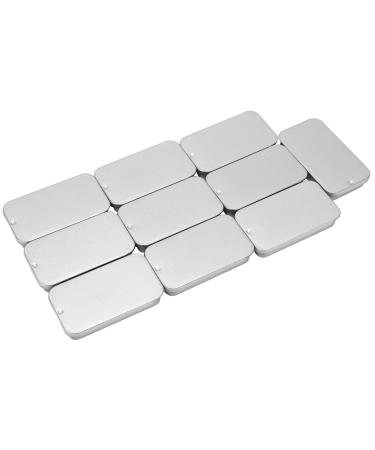 10 Pack Empty Sliding Cover Tins | Portable Silver Storage Can for Lip Balm Solid Perfume Gifts & Favors - Buy Online on GoSupps.com