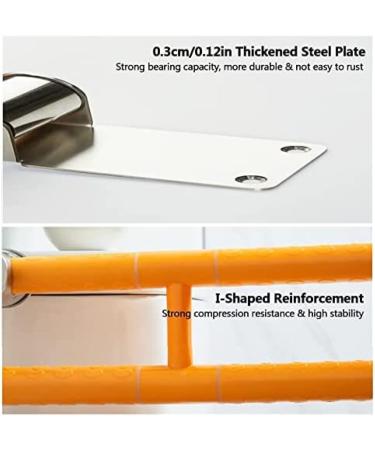 Bathroom Grab Bar Flip Up Toilet Handrail Non Slip Stainless Steel Bathtubs Shower Foldable Safety Support Rail With Leg For Disabled Pregnant Elderly White 29.5Inch White 29.5Inch - Buy Online on GoSupps.com