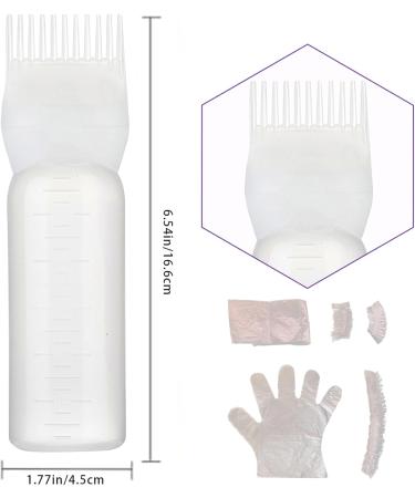 Hair Applicator Bottle 160ml with Hair Dye Kit - Root Comb Applicator & Portable Hair Bleach Kit for Home & Barber Shop - Buy Online on GoSupps.com