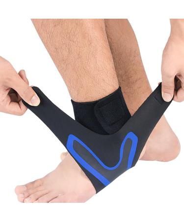 Coogime 2 pieces of Plantar fasciitis Foot wrap ankle bandage football flexible ankle brace plantar fasciitis bandage plantar fasciitis bandage Breatatable Ankle Brace (Blue: 42-45)) L (EU: 42-45) Blue