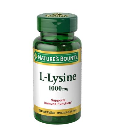 Nature's Bounty L-Lysine 1000 mg Tablets 60 ea (Pack of 12)