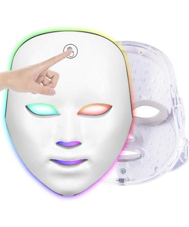 7 Color LED Light Face Mask - Touch Control Therapy Acne Treatment LED Mask Wrinkle Removal Anti-aging Skin Rejuvenation for Daily Skin Care - Buy Online on GoSupps.com
