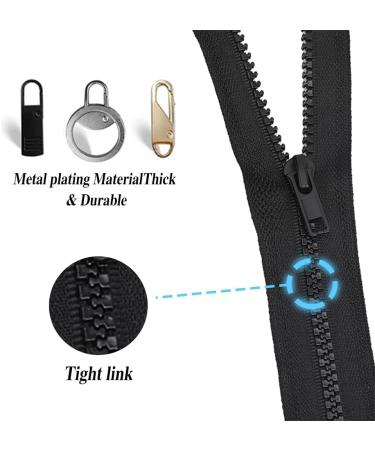 16-Piece Zipper Slider Pull Tab Replacement Kit - Zipper Repair & 8 Cable Zips for Jeans - International Shipping Available! - Buy Online on GoSupps.com