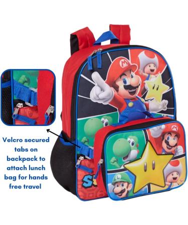 RALME Super Mario Backpack with Lunch Box Set - 16 inch for Boys & Girls | Value Bundle - Buy Online on GoSupps.com