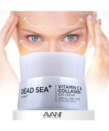 AVANI Dead Sea+ Vitamin C & Collagen Eye Cream | Targets Signs of Aging, Boosts Elasticity, Reduces Wrinkles | 1.7 fl oz - Buy Online on GoSupps.com